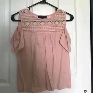 Cotton Blend Pink Tunic Top